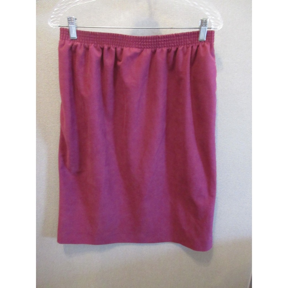 G.W. Vintage Ultrasude A-Line Skirt Sz 18 Knee Length Rose Pink